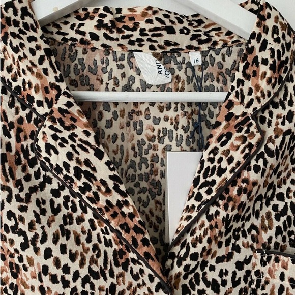 AND /OR Lynx Animal Pyjama Shirt Top Size 16 - Picture 4 of 5